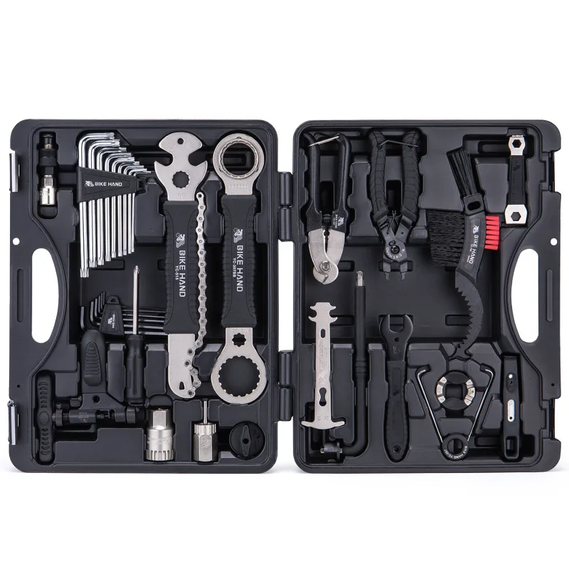 Bicycle Repair Socket Hand Tool Set Combination Wrench Set with Plastic Tool Box