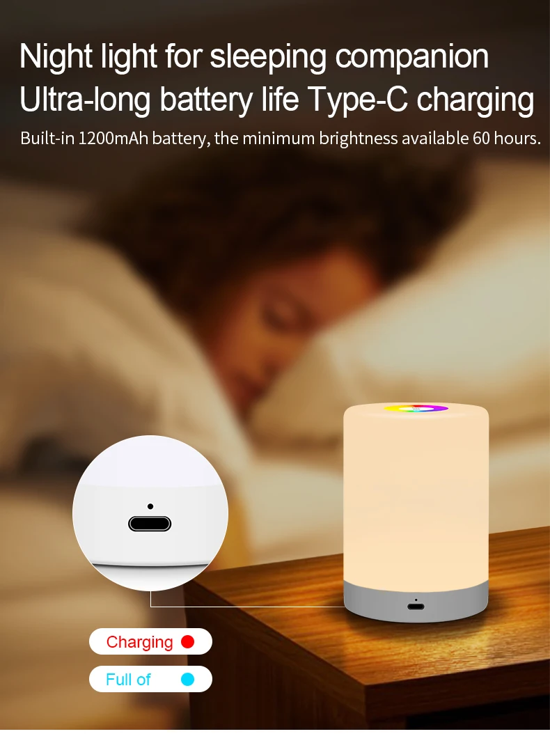 table lamp for baby kids room bedroom 3 level brightness led night light bedside table lamp for baby warm light night table