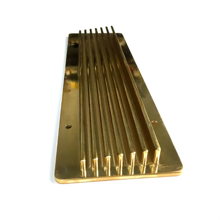 Mirror polishing mechanical keyboard brass H62 counterweight decoration block CNC milling machining