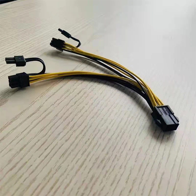 Custom Sata Power Extension Cable 18AWG 2x (6+2) Male PCI-E Y Adapter 3.0 6 Pin to Dual 8 Pin Connector Sata Male to Molex IDE