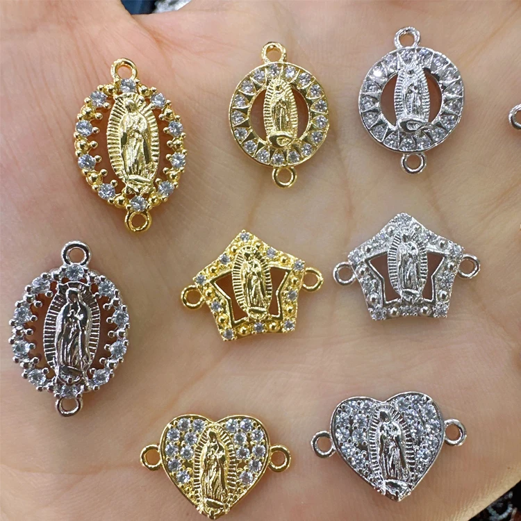 Jinyuan Wholesale Brass Gold Accessories Plated Connectors Charms For Bracelets Making