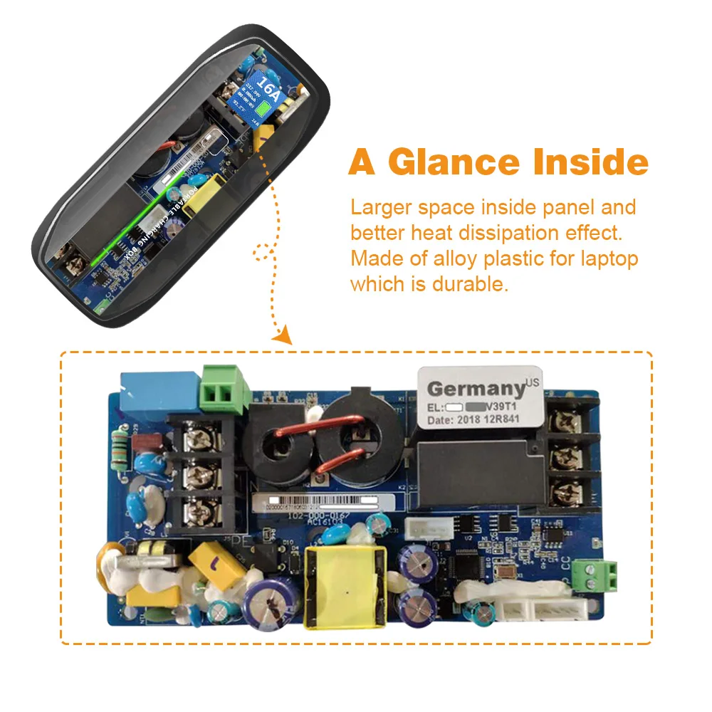 IP 66 16A type 2 ev charger portable with schuko