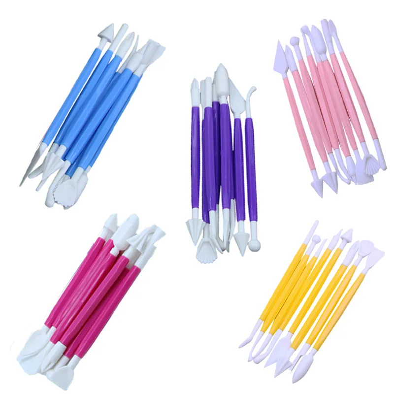 Dropshipping 8 Pcs Plastic Fondant Cake Decorating Baking Tools Pottery Sculpture Modeling Carving Clay Tools Set