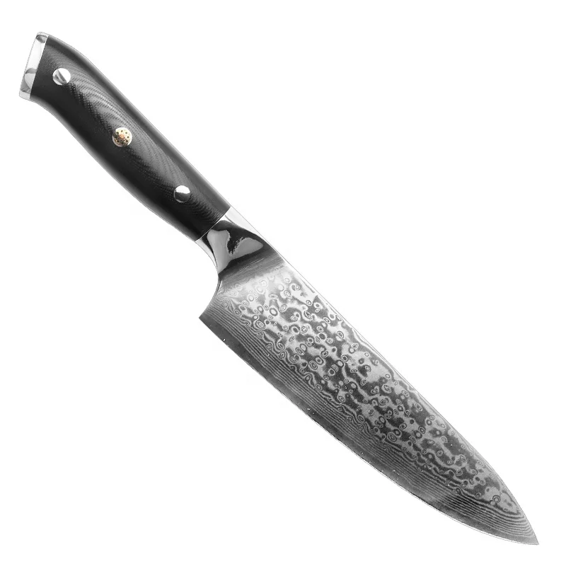 6PCS 67 Layers Damascus Steel  Chef Nakiri  utility paring  Bonning knife Kitchen Knife sets with G10 handle