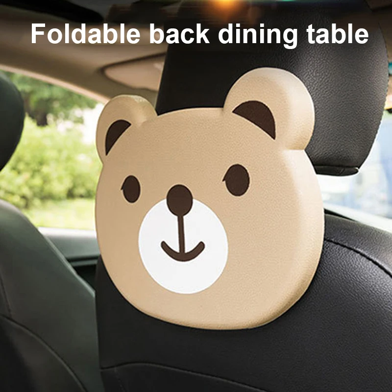 Cute Cartoon Backseat Table Foldable Multi-Function Portable Eating Tray Automobile Accessories Back Seat Car Food Tray