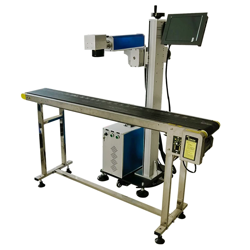 20W 30W 50W Fiber Co2 Flying Laser Marker Date Code Laser Printer