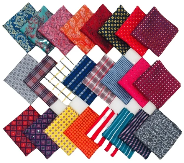 Мужской Карманный квадрат Hamocigia с цифровым принтом из 100% органического шелка ручной работы оптом