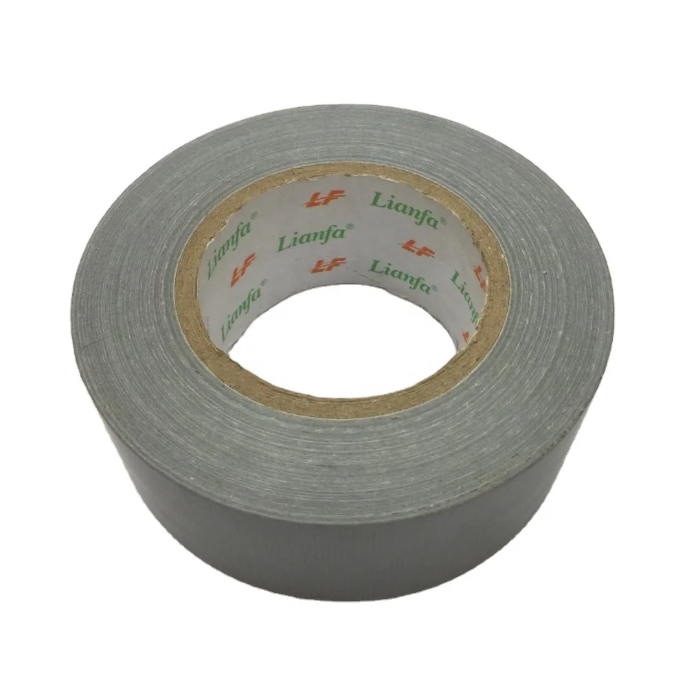 India hot sale strong sticky silver PE duct tape water-proof packing tape black book and carpet binding adhesive cloth tape