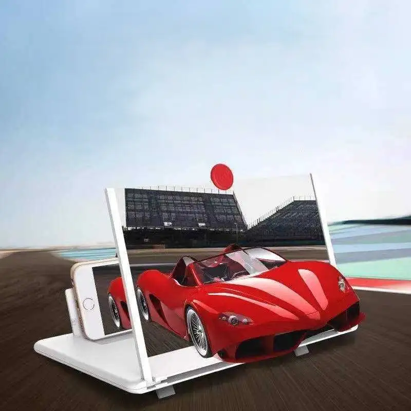 Top Quality 10 12 14 16  Phone Magnifier Mobile Phone Screen 3D Magnifier Desktop Phone Holder Stands