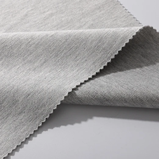 330gsm пряжа окрашенная сэндвич Скуба трикотажная ткань CVC 88% хлопок 12% полиэстер ткань