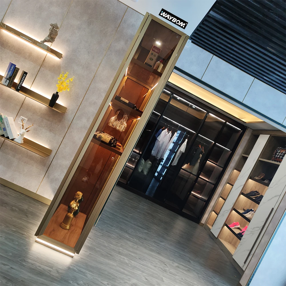Waybom Factory Custom Gold винный шкаф современный погреб с