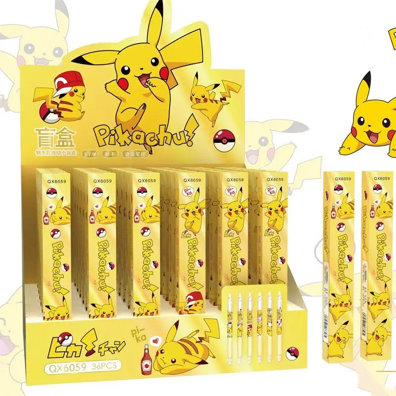 Cartoon blind box collection pen puzzle lottery student quick-drying press pen soft grip 0.5 black gel pen