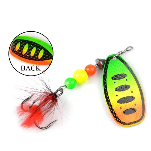 Compound Spinning Sequin  Lures with Triple Anchor Hooks Bionic Hard Baits Wholesale Hair Bait Metal Lures