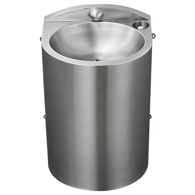 Wholesale cheap price floor standing stainless steel one-piece construction sink hand wash basin