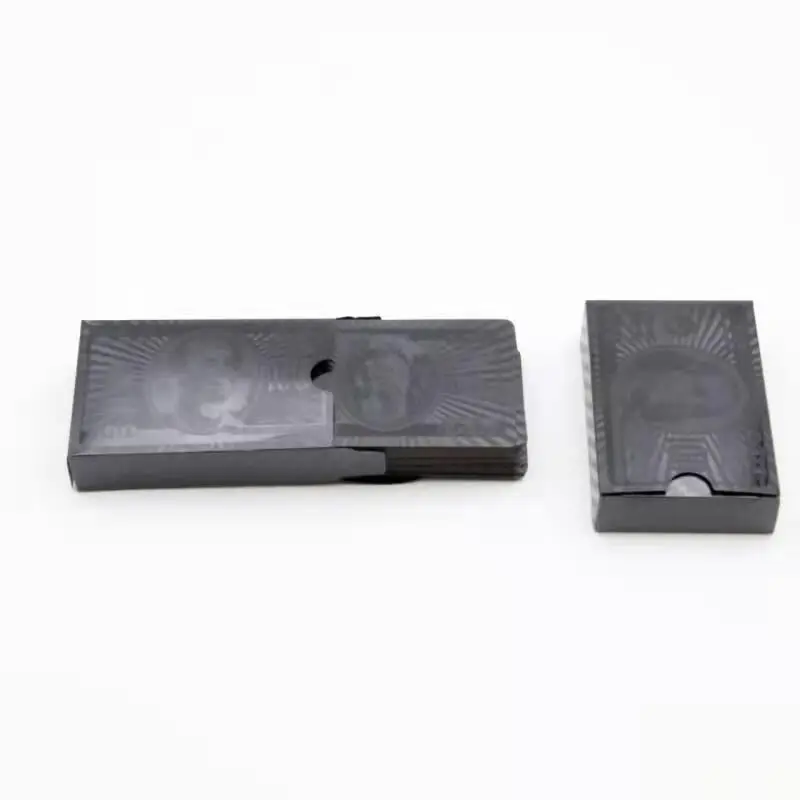 Custom Plastic Black Playing Cards PVC Waterproof Playing Poker cards