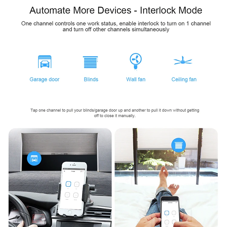 Sonoff 4CH R3 Pro Wifi Switch Module 4 Gang Wifi DIY Smart Switch APP Voice Control Smart Home Works with Google Home Alexa