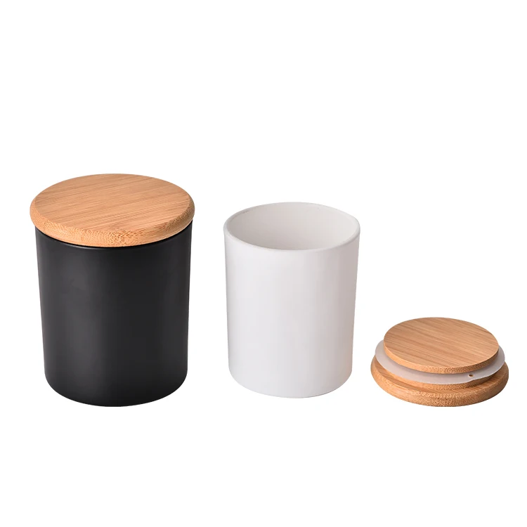 4oz 6oz 8oz Custom Logo Luxury Glass Empty Scented Candle Jars Private Label Glass Candle Jar for Candle Making