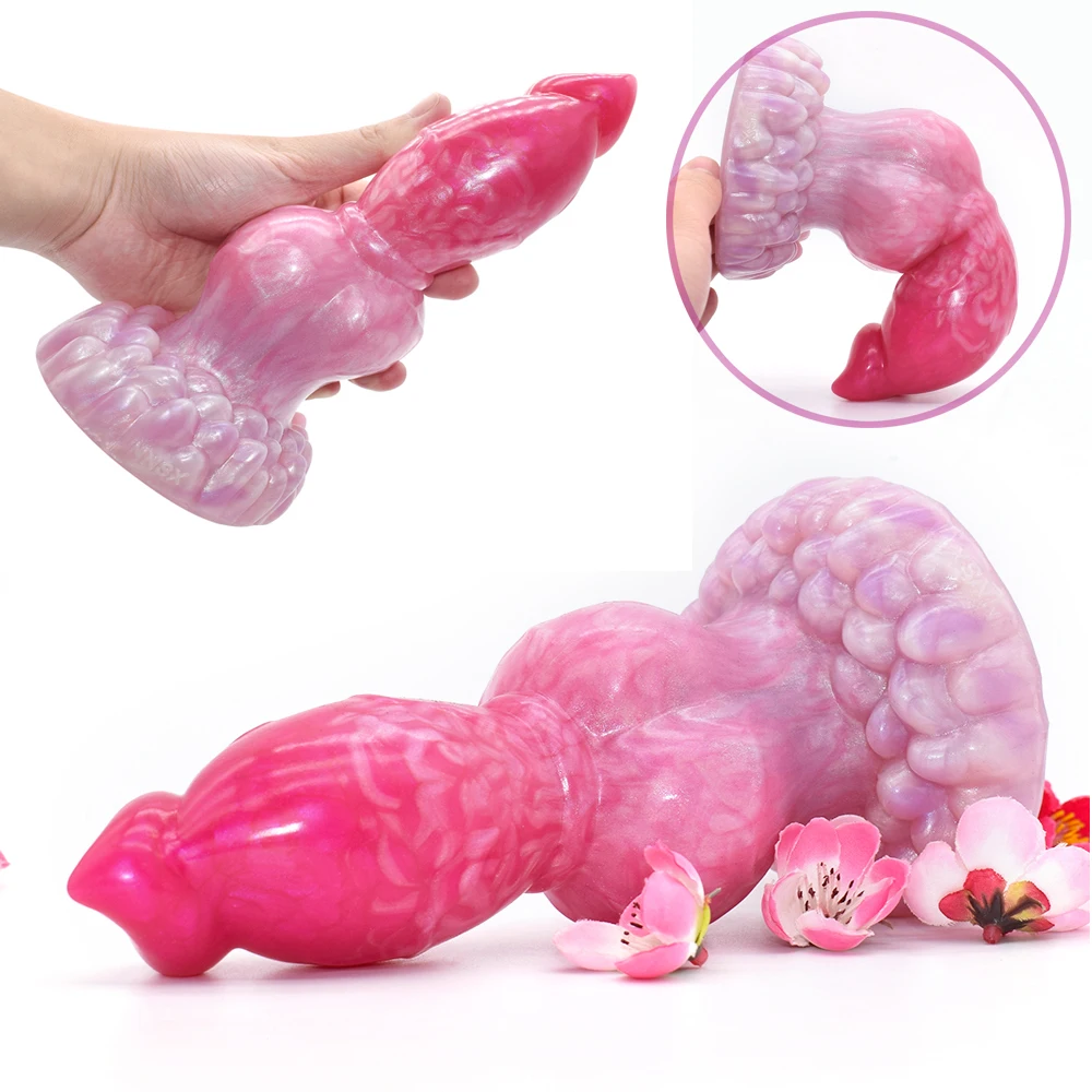 NNSX Pink Soft Color Sex toys  High Quality Women Sex Toy With Artificia Silicone Monster Dildo Animal Dildo For Women