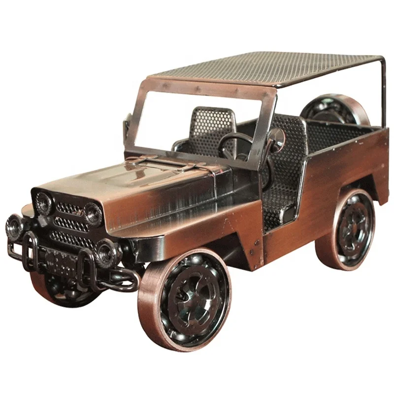 Hot Sale Metal Iron Car Jeep Model Vintage Car Models Home Accessories Decoration For Gifts