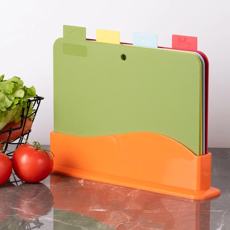 Plastic Cutting Board 4 Piece  Set Chopping Board High Quality and Classified Board Cookware PP Healthy Sterility