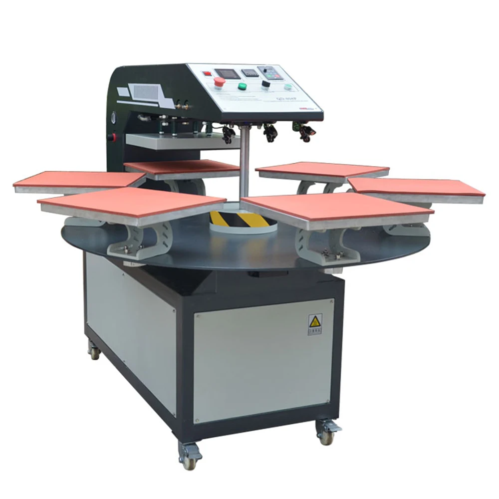 Carpet sublimation machine 6 station thermal printer with laser alignment for wood acrylic FMD board carpet mouse pad
