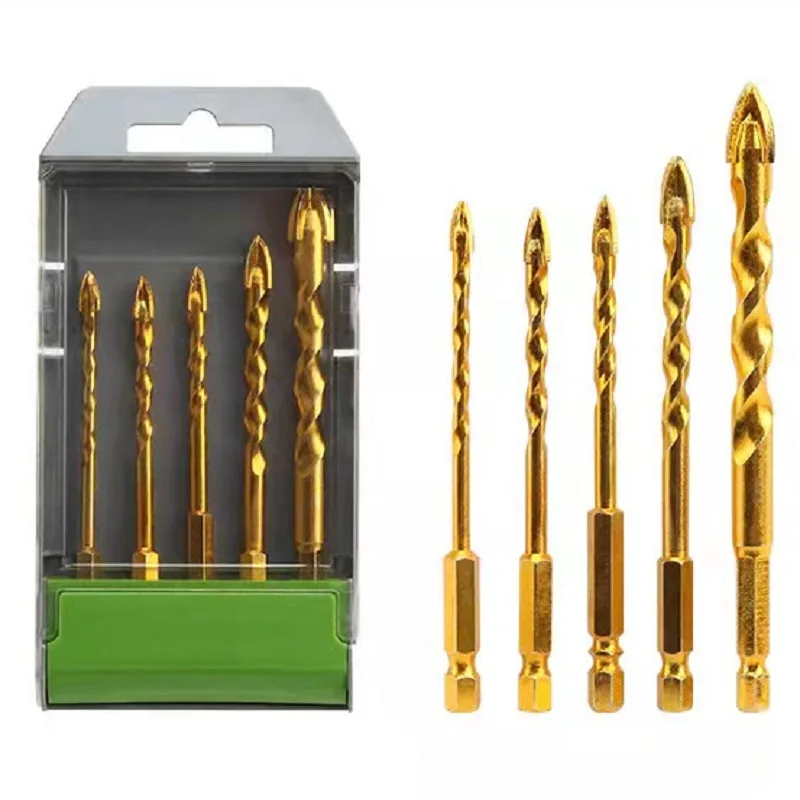 6mm8mm10mm12mm Tile slate marble granite hexagonal handle twist triangle cross wear-resistant cutter head triangle drill