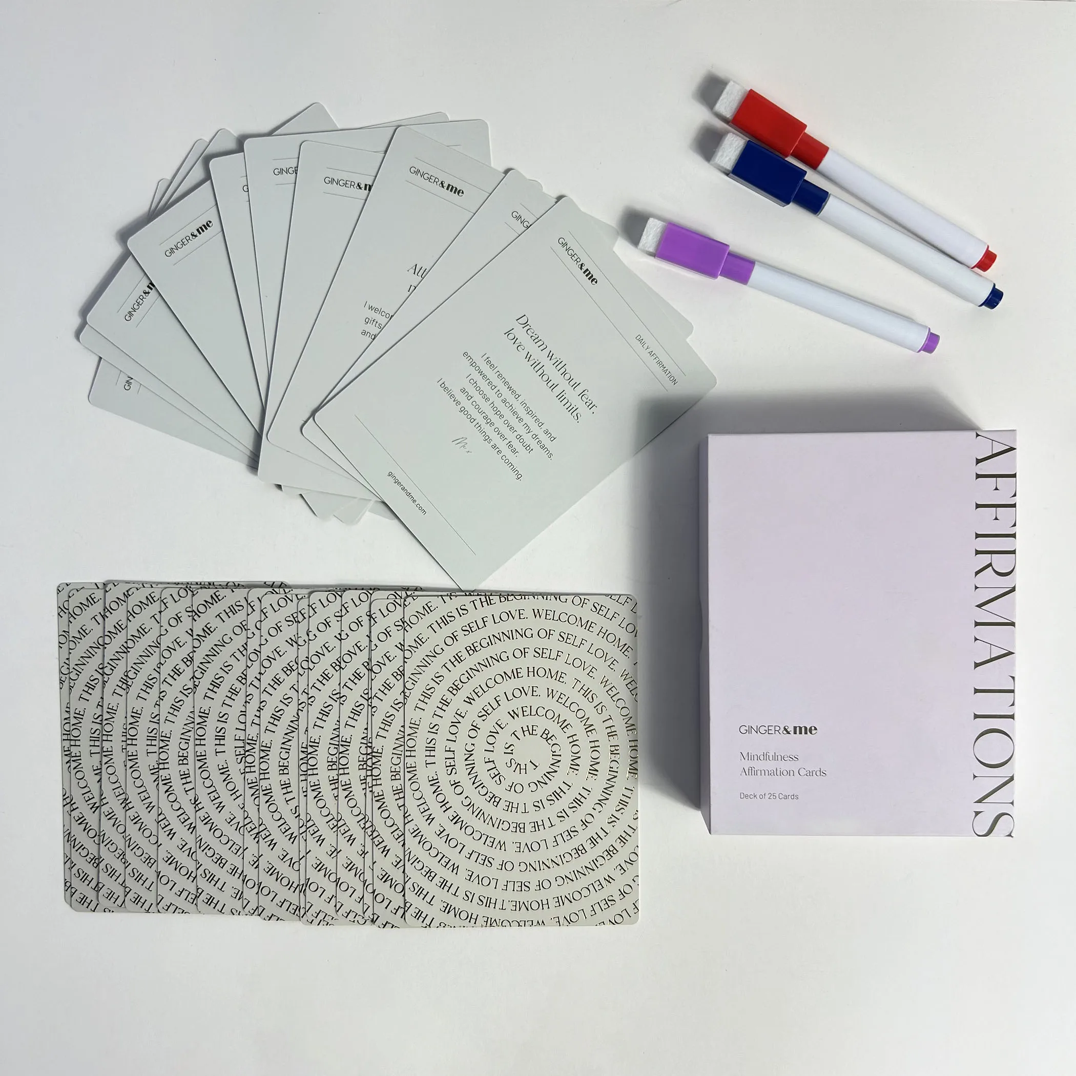 Wholesale Personalised  Affirmation Cards Custom Fun Inspirational Card Game Custom Print Paper Playing Cards