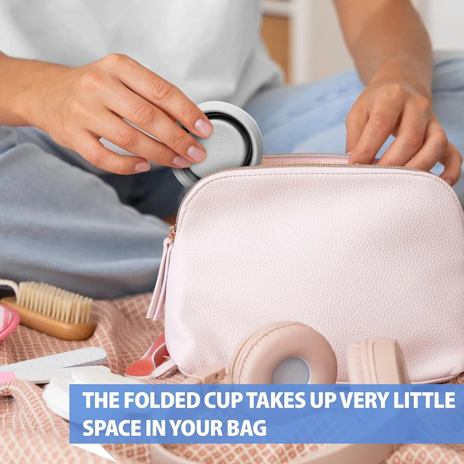 Reusable Travel Mugs Collapsible Silicone Folding Cup Foldable Collapsible Cup Custom