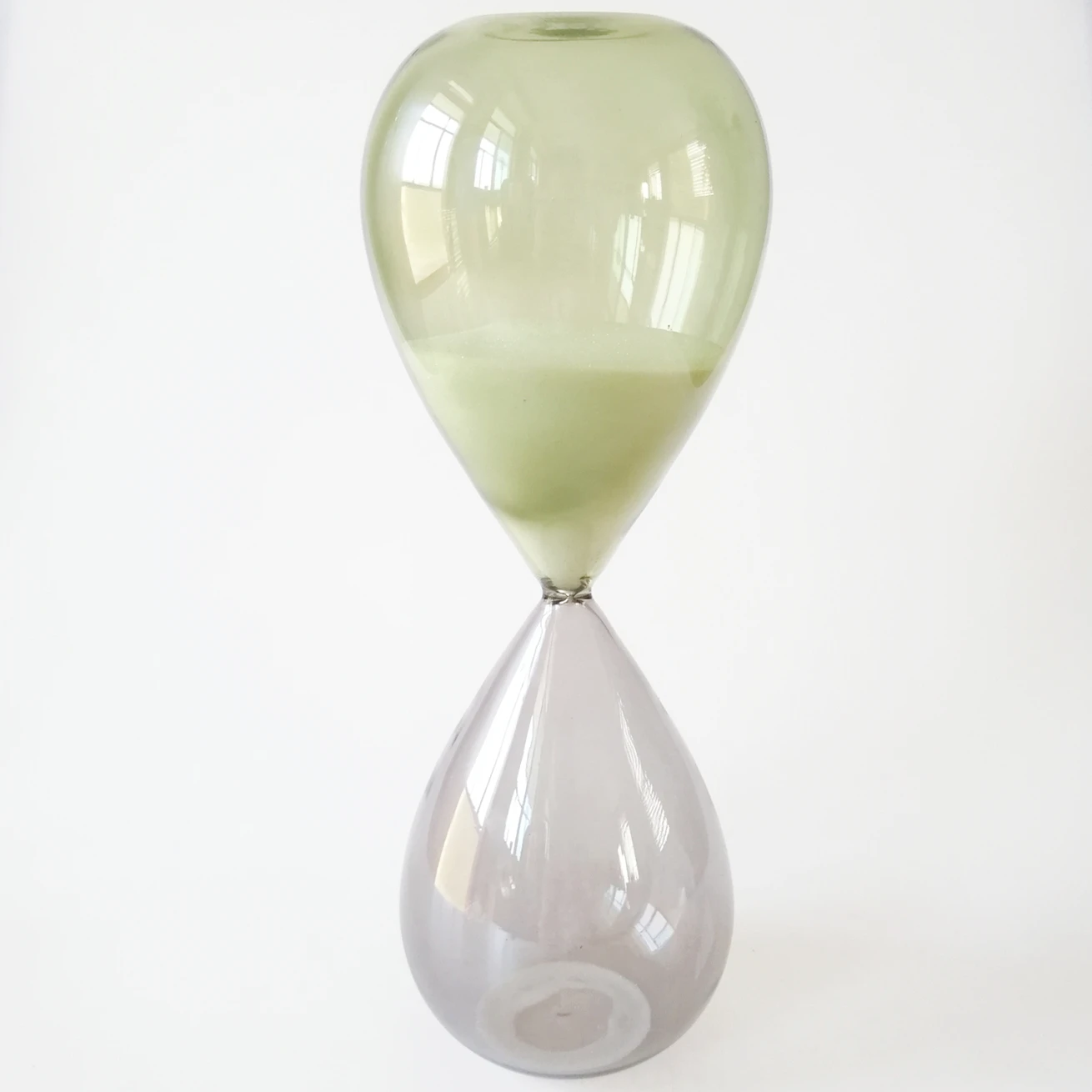Sandtimer hourglass 40 Minutes green+gray glass white sand home wedding decoration gifts Sand Timer