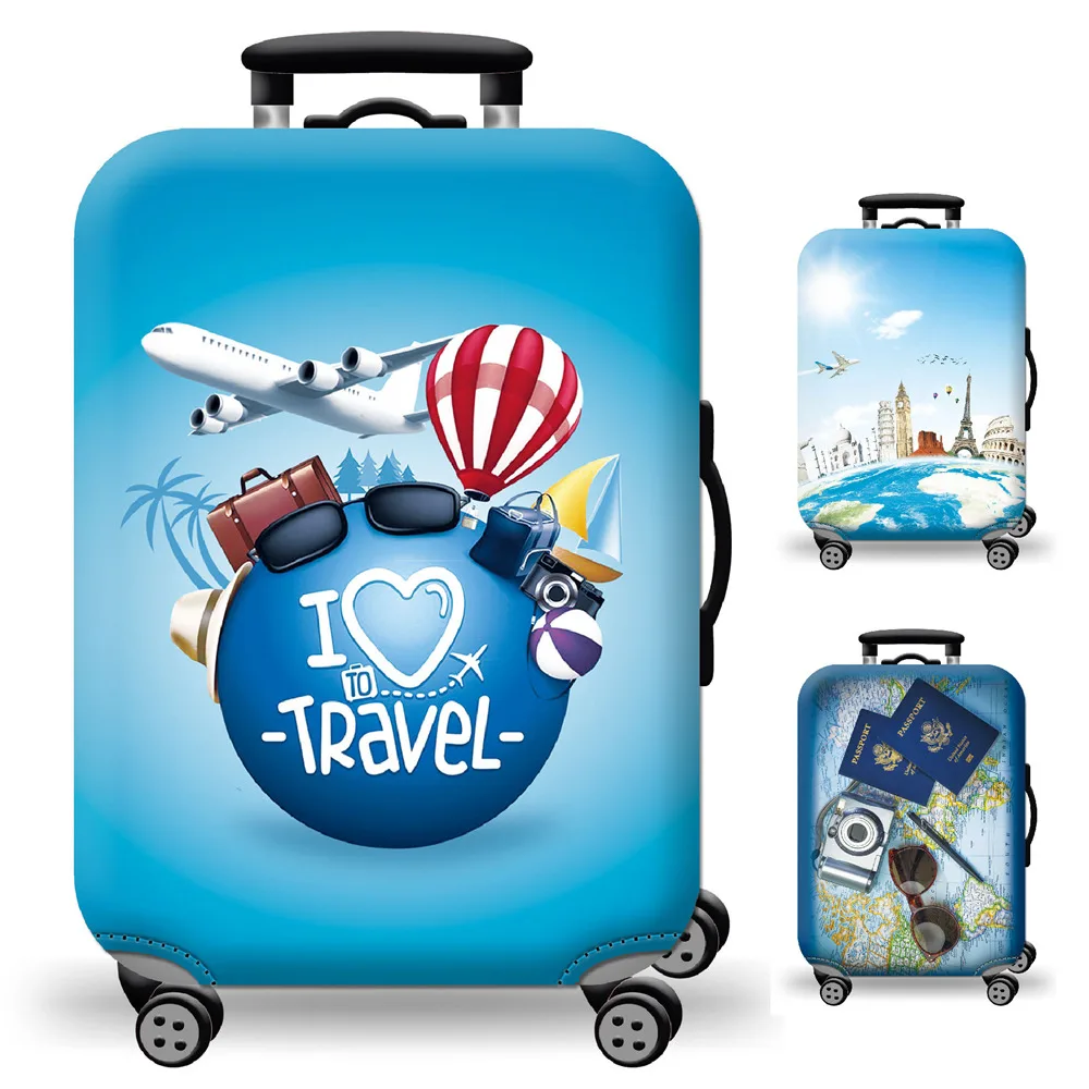 Wholesale 1000 More Designs She and He  Couple Travel Luggage Suitcase Protector Cover