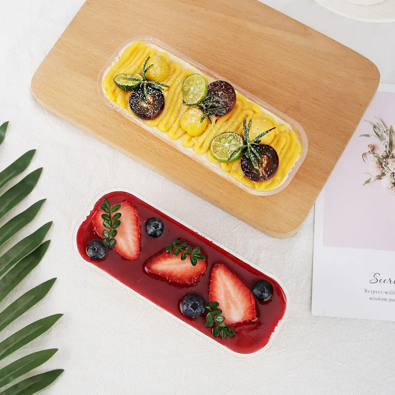 Accept Custom Wholesale food take out clear salad cake box disposable plastic take away ice cream food container with lid