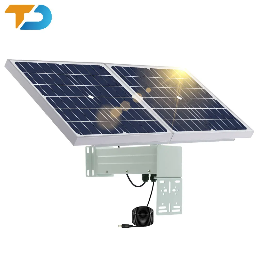 TecDeft 30 Вт монолитная солнечная панель 30Ah LifePO4 батарея DC12V 2A IP67 система CCTV камера CE RoHS может быть настроена