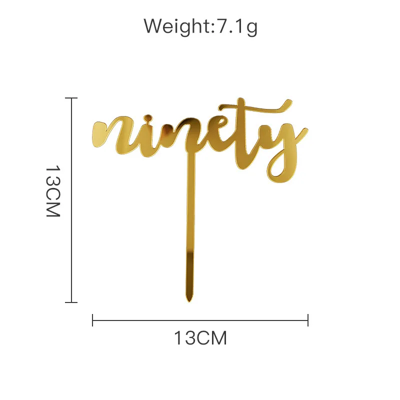 age number  Happy Anniversary Birthday Cake decoration  Vertical Gold ten fifty sixty ninety seventy forty eighty cake toppers
