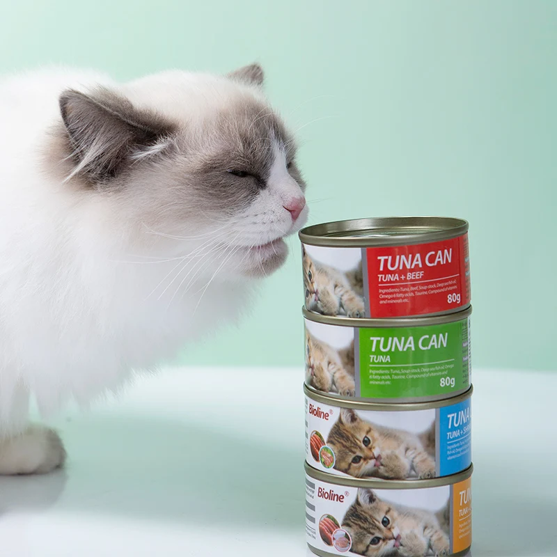 Горячая распродажа влажный корм для кошек тунец говядина консервированный Oem Odm домашних животных