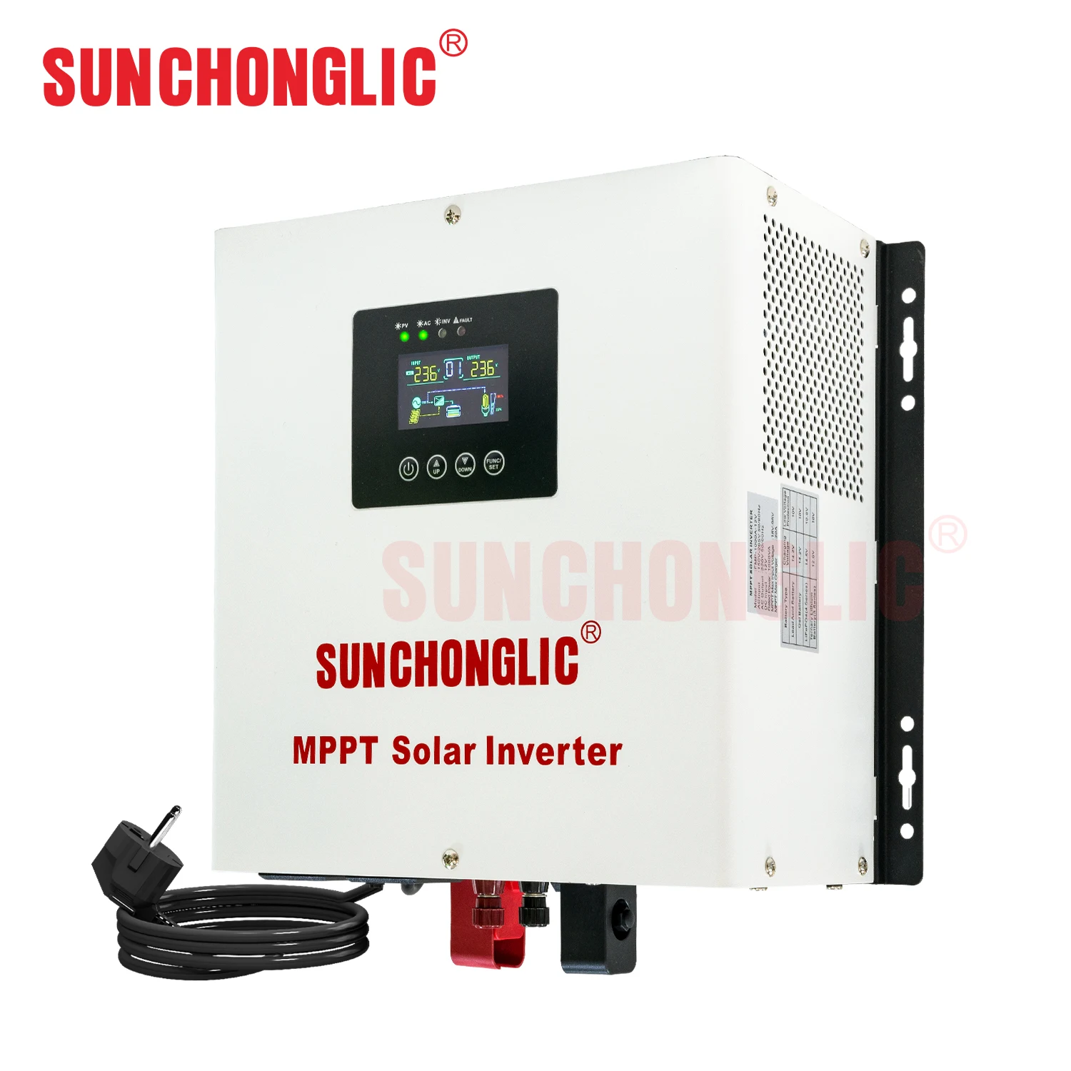 Sunchonglic 12V 1000VA 700W UPS true sine wave pure sine wave toroidal mppt solar inverter