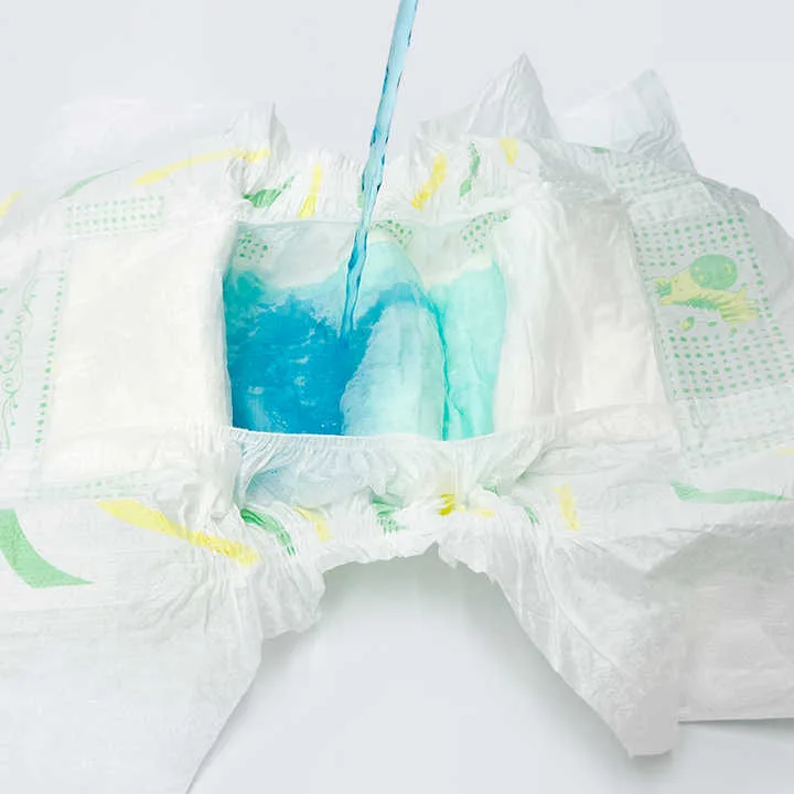 Raw Material Disposable Diapers Manufacturer Direct Sales 350 Gsm Core Baby Diapers at Affordable Prices