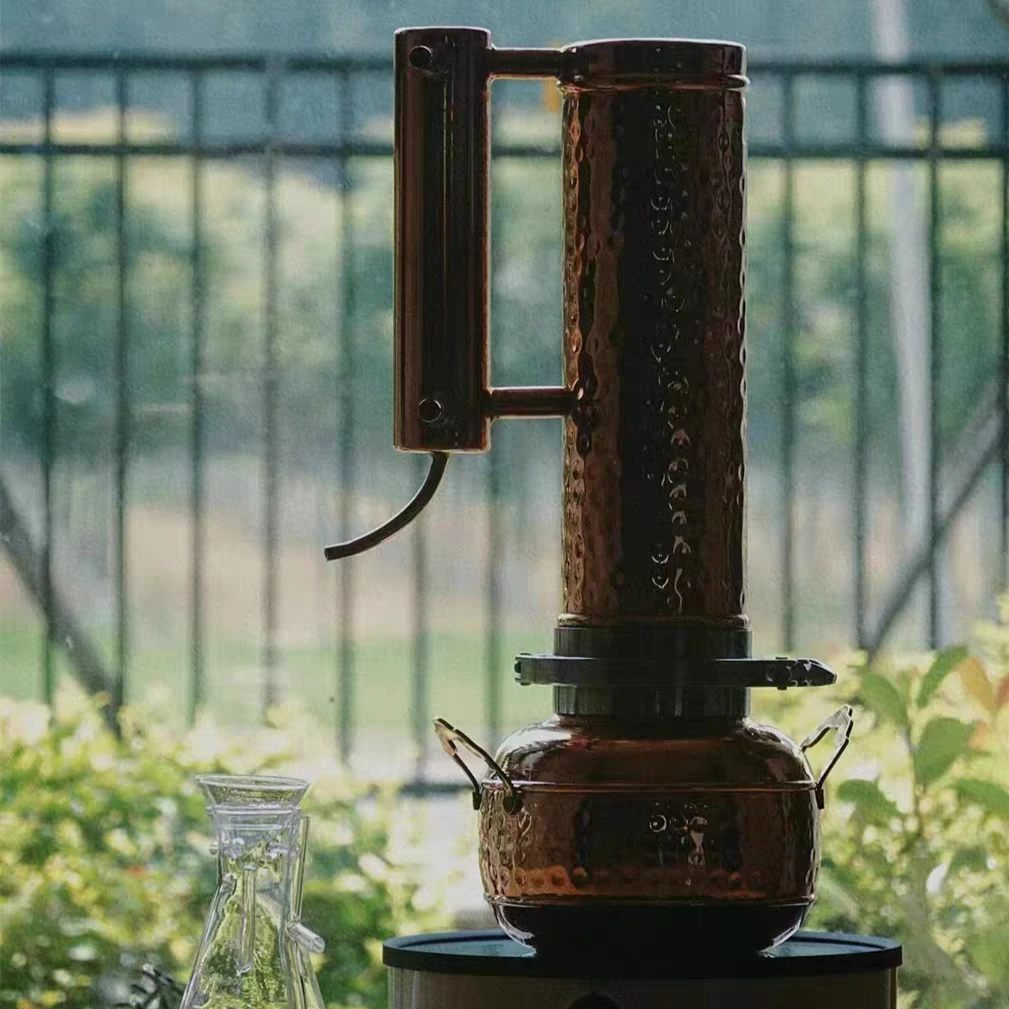 Pure copper flower water distillation machine herb essential oil distiller