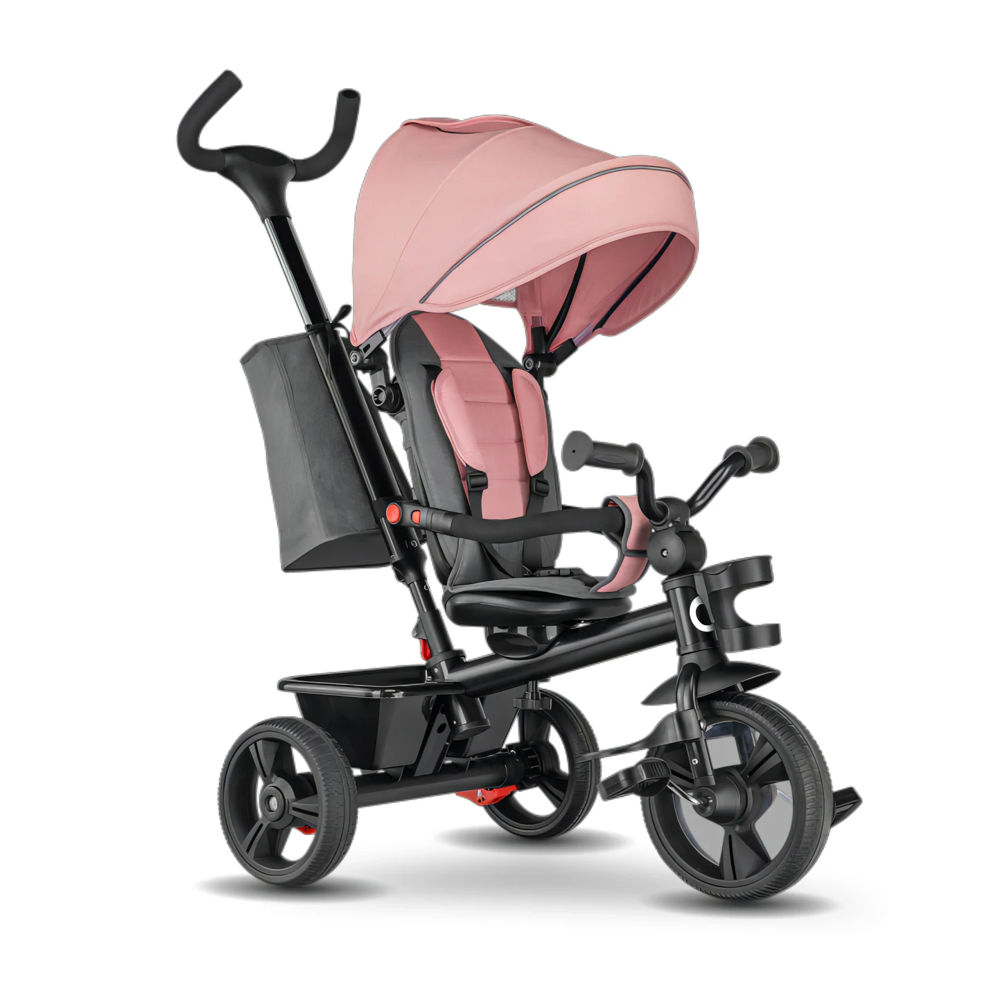 Baby Tricycle 360 degree reversible seat Baby Push Trike Kids Trike with Sun Canopy, Parent Handle