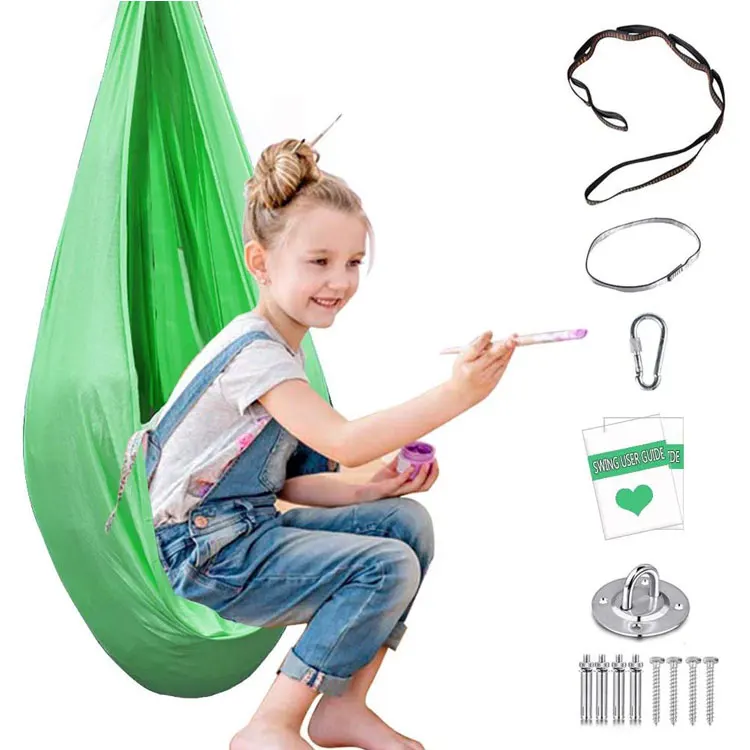 Sling inversion tool yoga hammock kids, china factory custjom hanging aerial yoga swing kids