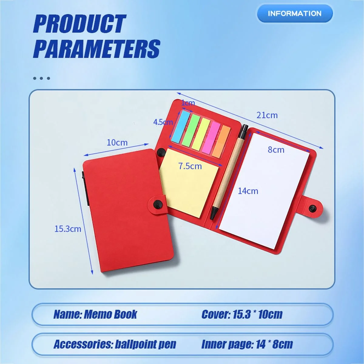 Sticker Book A6 Self-Adhesive To Do List Notepad Custom Logo Book Of Promotional Gift Sticky Note Pad With Pen Notebook