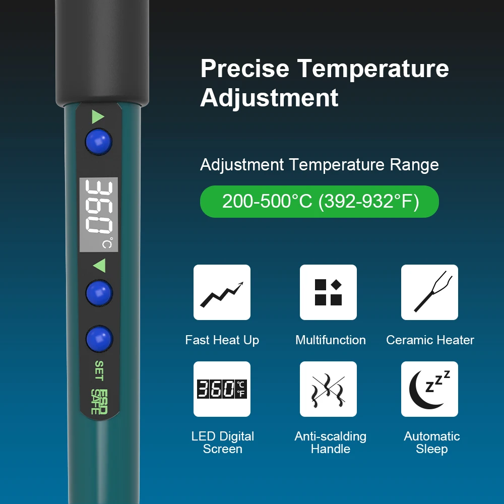 Hot selling internal heating solder iron electric digital soldering iron kit 60w in stock