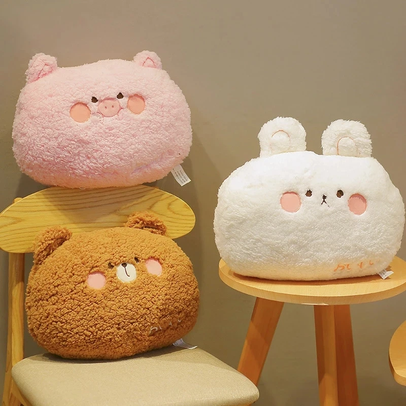 kawaii Cartoon Stuffed Soft Rabbit Frog Tiger Pig Animal Teddy Bear Plush Toys for Pillow Back Sofa Cushion