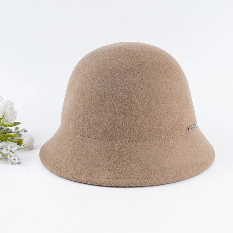 Wholesale Ladies Fancy Bell Shape Wool Felt Cloche Hat
