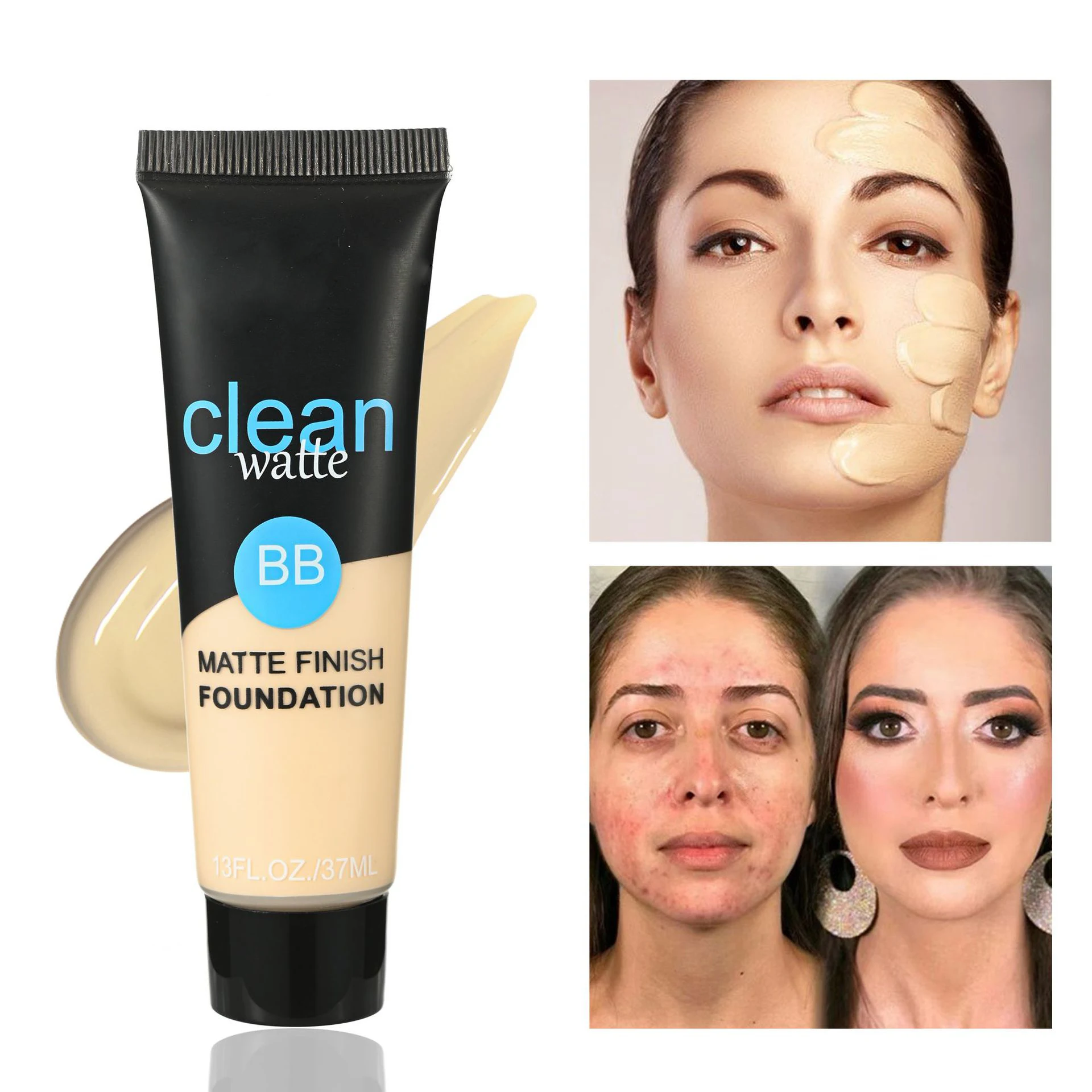 Wholesale Waterproof Natural Matte Makeup Foundation Long Lasting Vegan Full Coverage Liquid Foundation