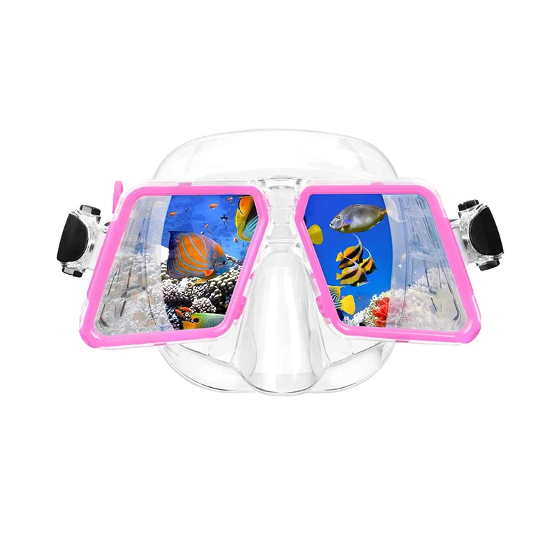 Factory Price Custom New Design Square Frame Snorkel Masks Cool Fashion Adult Diving Mask For Snorkeling