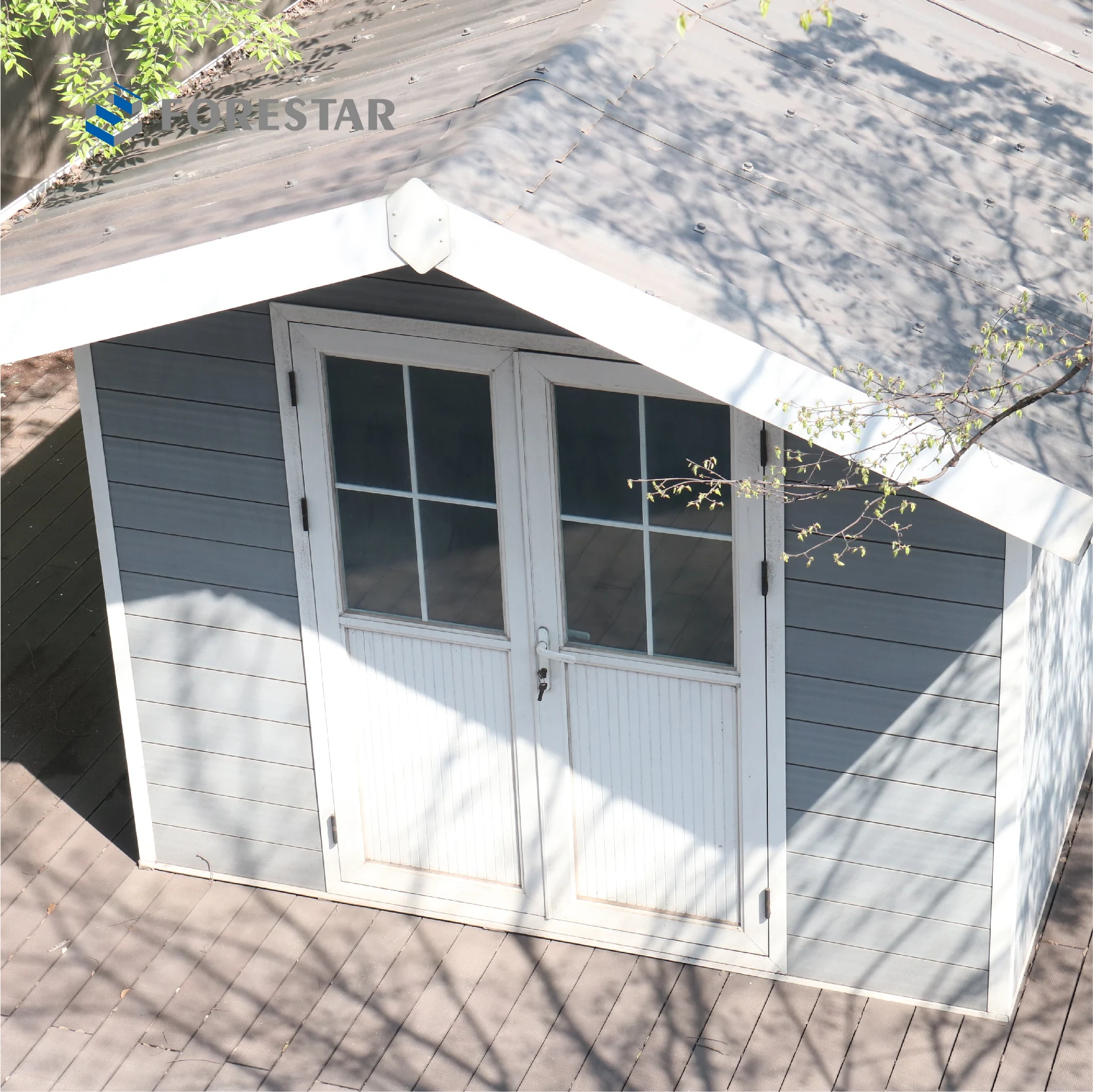 Лидер продаж новый дизайн WPC садовый сарай для хранения уличная комната инструмент алюминиевая