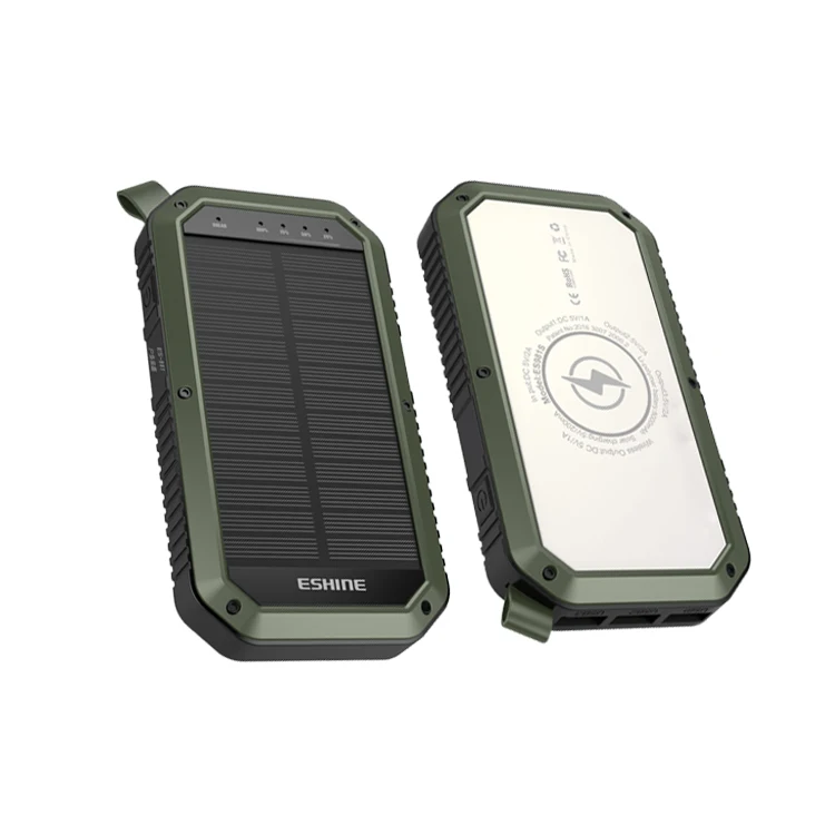 Portable Travel Solar Power Bank 10000mAh Dual USB External Battery Charger powerbank For All Mobile Phones