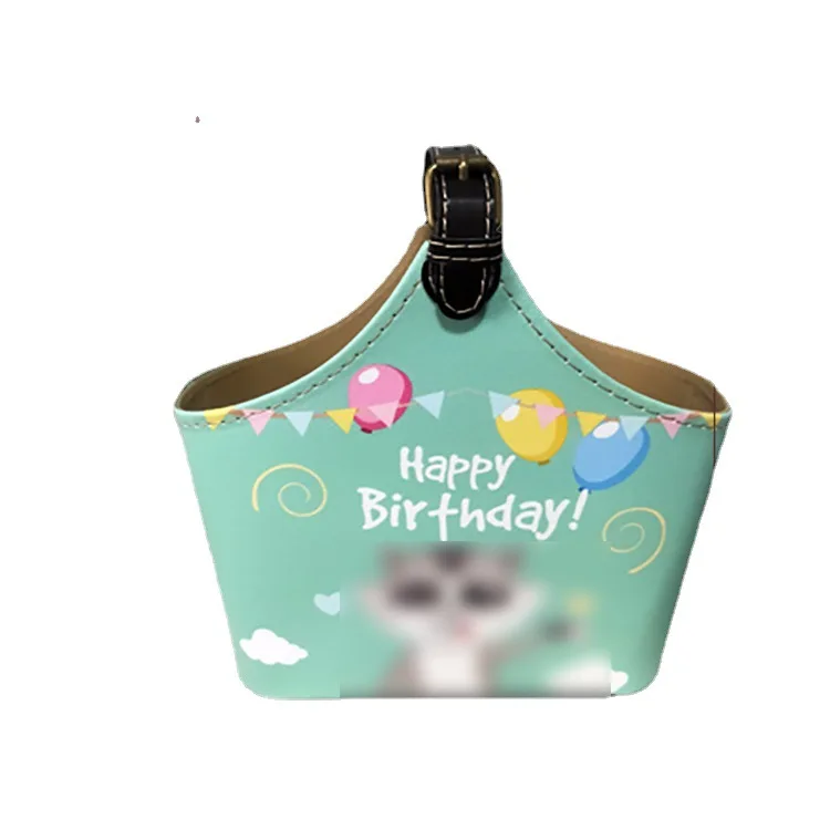 PU Leather Gift Basket Support Customization Storage Basket Bin for Wine Flowers Fruit for Holiday Presents Gifts Display Basket