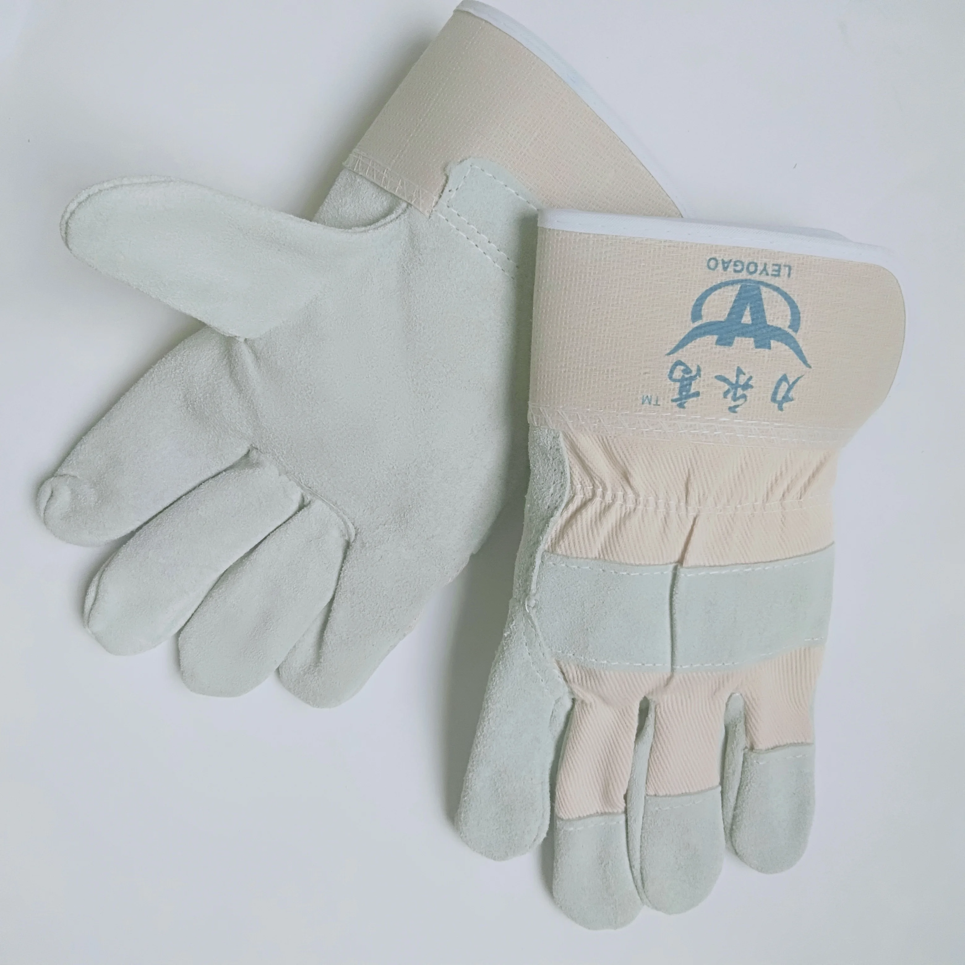 
China OEM gaozhou safety gloves,cow split leather work glove,leather welding gloves 