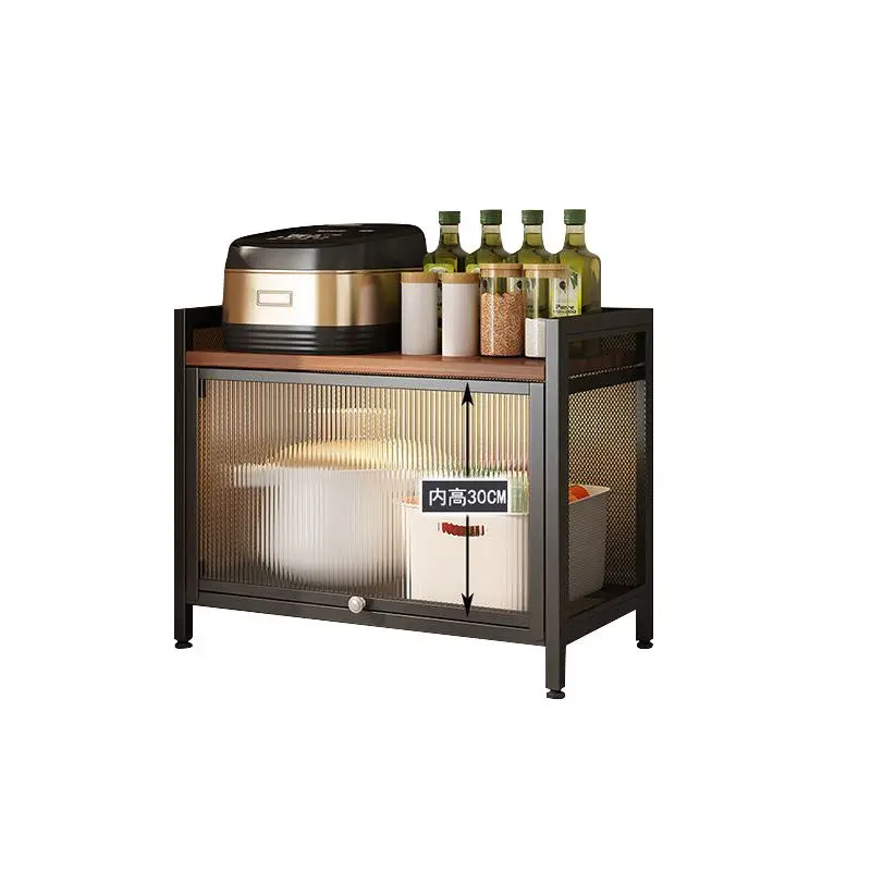 Black Home Living Room Tableware Multilayer 5 Tiers Multifunctional Metal Stand Steel Kitchen Storage Racks Shelving Units